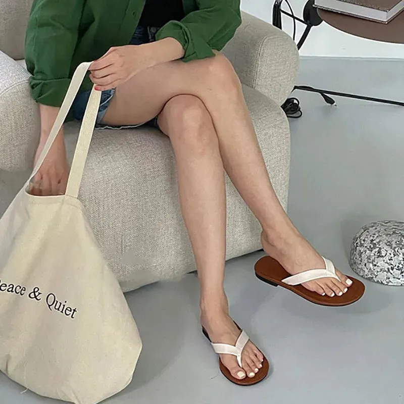 Avocado Flip Flops binfenxie  - 2024 Summer Clip Toe Women Slippes Fashion Elegant Soft Sole Flats Slides Shoes Ladies Casual Beach Flip Flops Sandalias