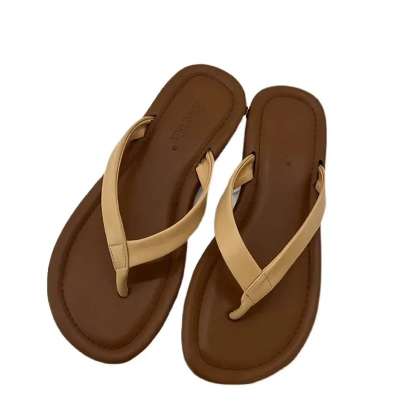 Ea7 Flip Flops binfenxie  - 2024 Summer Clip Toe Women Slippes Fashion Elegant Soft Sole Flats Slides Shoes Ladies Casual Beach Flip Flops Sandalias