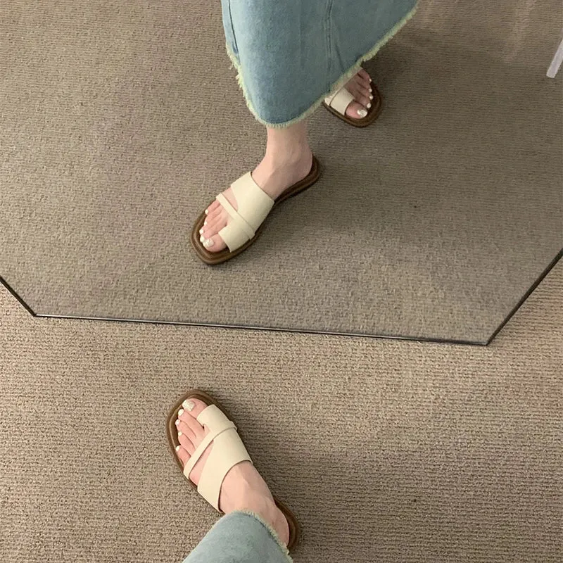 binfenxie  - 2024 Summer Gladiator Women Slippes Fashion Elegant Clip Toe Flats Slides Shoes Ladies Casual Beach Flip Flops Sandalias Contoured Cushion Flip Flops