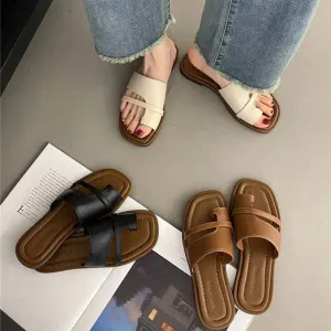 binfenxie  - 2024 Summer Gladiator Women Slippes Fashion Elegant Clip Toe Flats Slides Shoes Ladies Casual Beach Flip Flops Sandalias Flip Flops Comfy