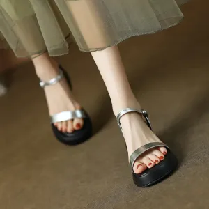 Dress Fisherman Sandals binfenxie Summer Gladiator Platform Women Sandals Fashion Elegant Soft Sole Commute Shoes Ladies Comfort Thick Bottom Beach Sandal