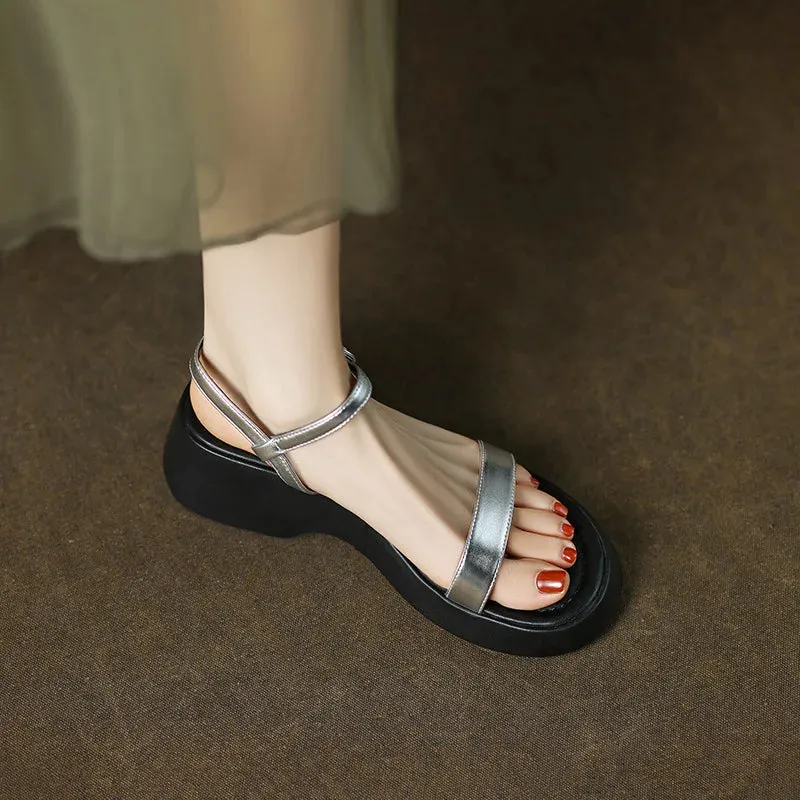 binfenxie Summer Gladiator Platform Women Sandals Fashion Elegant Soft Sole Commute Shoes Ladies Comfort Thick Bottom Beach Sandal A New Day Sandals