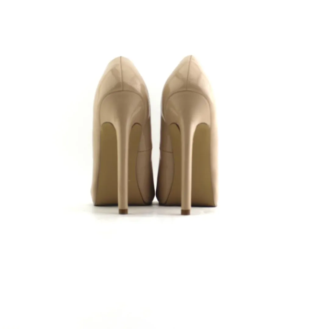 Brown Sheepskin Slippers PLEASER NUDE PAT