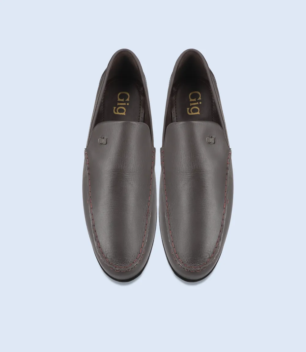 Slip-on Leather Shoes BM5251-ESPRESSO-Men Slip On