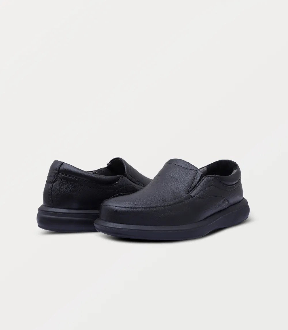 Slip On Flat Sneakers BM6776-BLACK-Men Moccasin