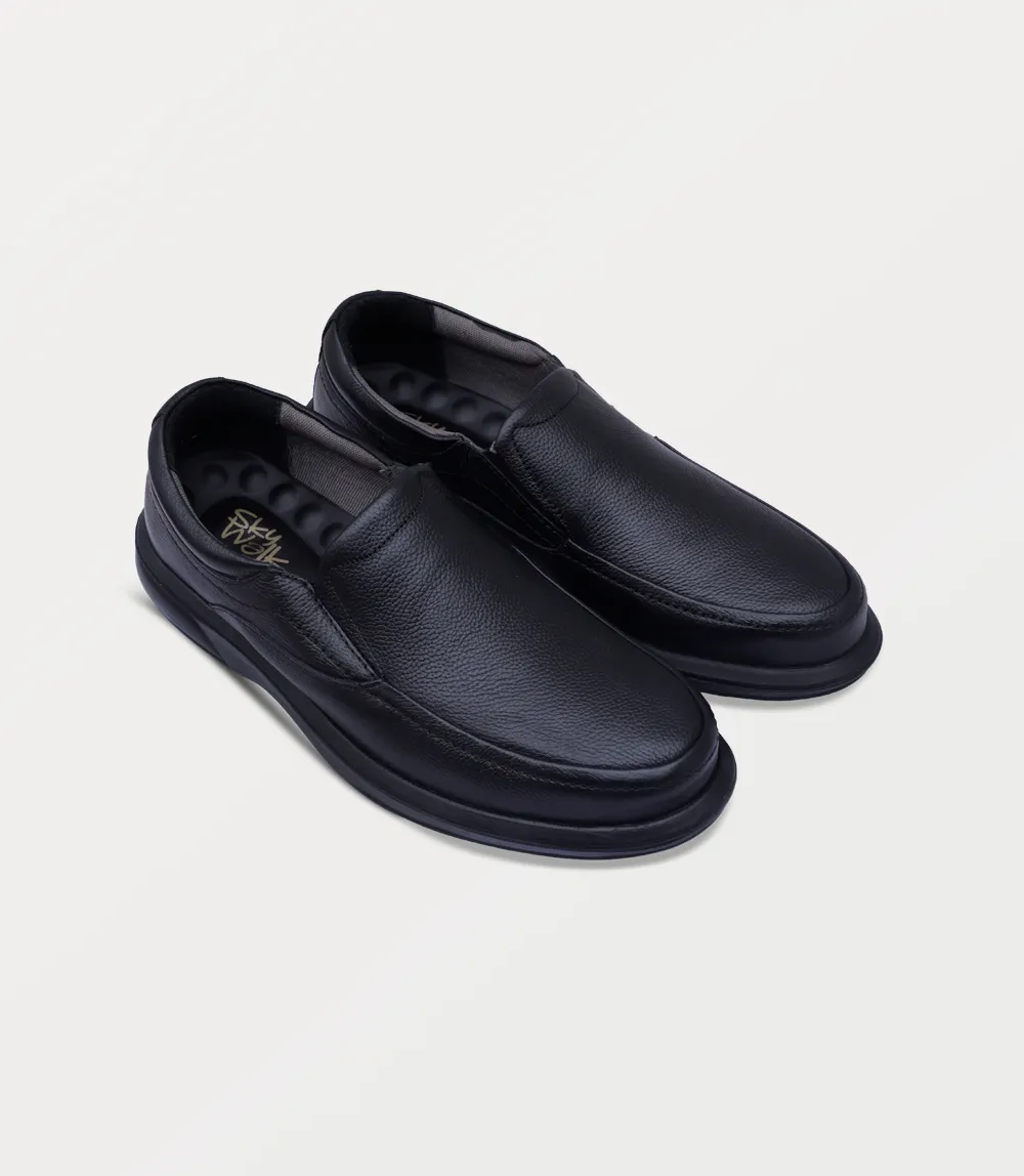 BM6776-BLACK-Men Moccasin Greenstride Motion Slip On