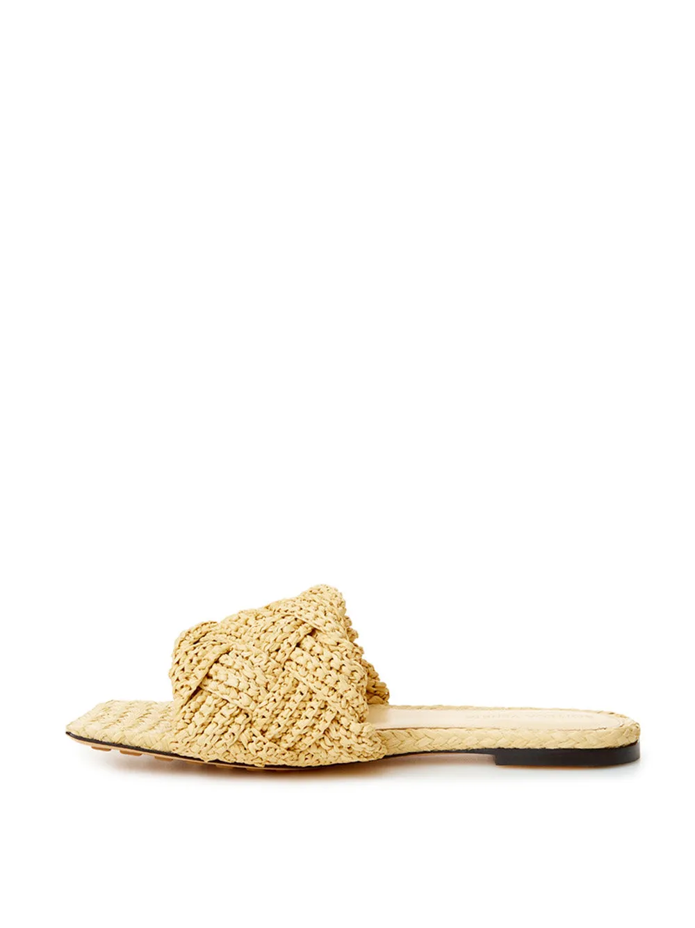 Bottega Veneta Beige Raffia Mule with Maxi Intreccio Detail Betsey Johnson Flat Shoes