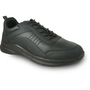 Hiking In Work Boots VANGELO Men Slip Resistant Shoe JIMMY-4 Black  - Wide Width Available