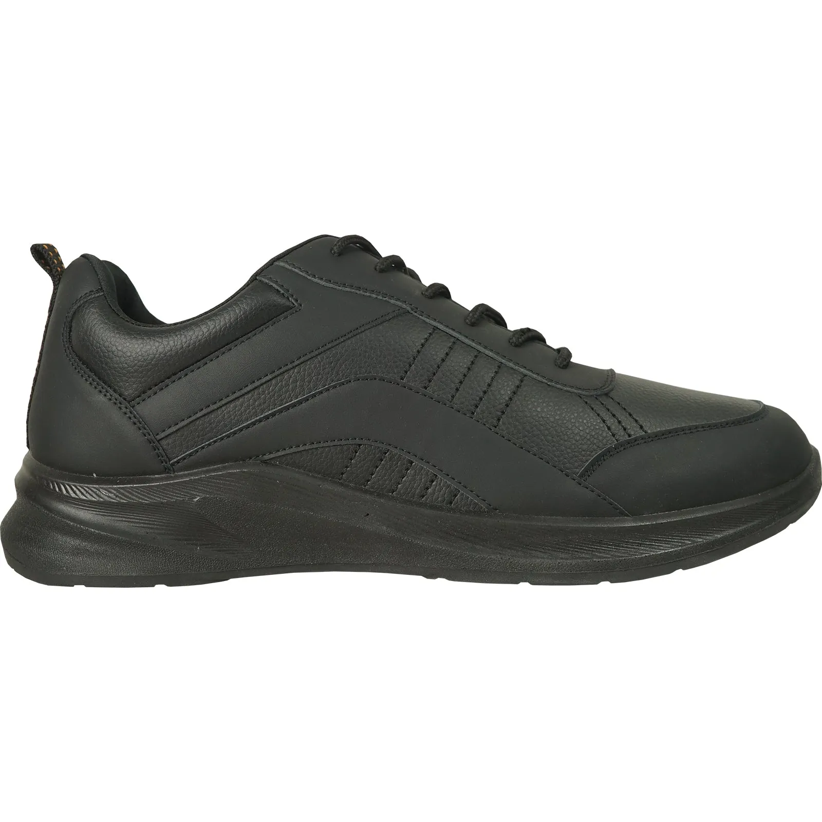 Work Boots In Amarillo Tx VANGELO Men Slip Resistant Shoe JIMMY-4 Black  - Wide Width Available