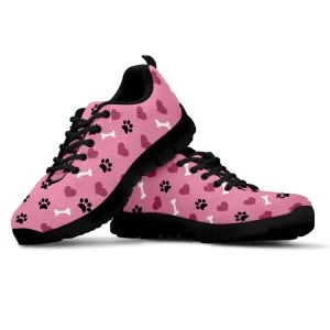 Women's Paw Prints Women's Athletic Sneakers Sneakers For Braces