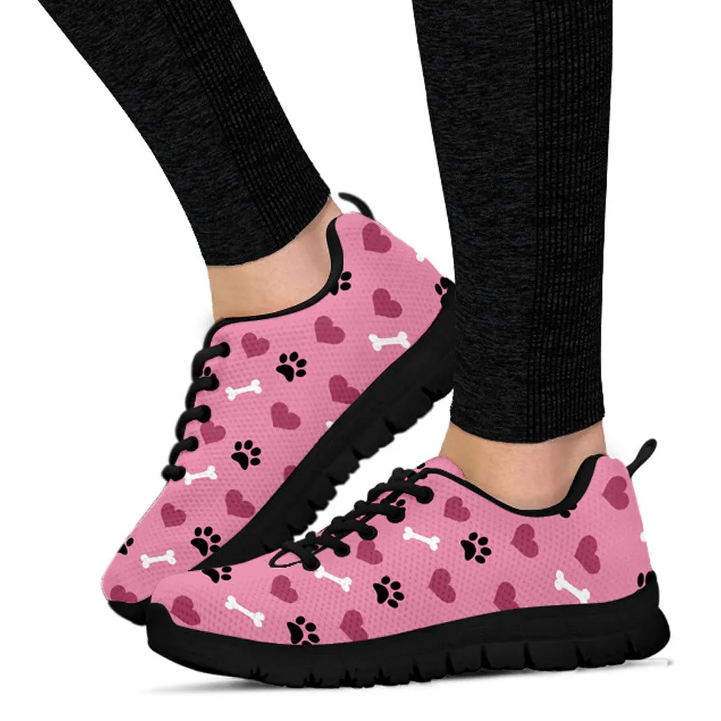 Women's Paw Prints Women's Athletic Sneakers Sneakers With Tights