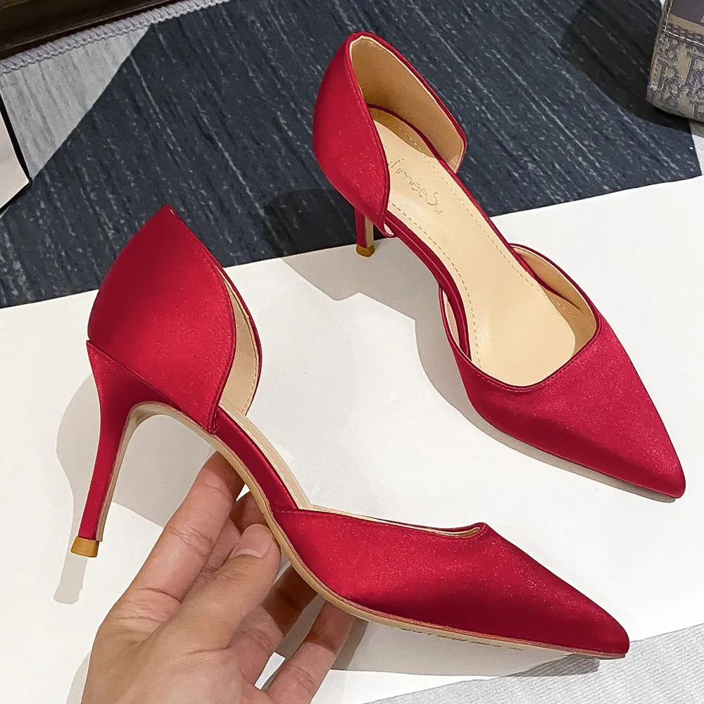 Best Puncture Resistant Work Boots For Construction Designer Newest Pumps Sweet Pointed Toe Slip-on Wedding Office Silk Handmade