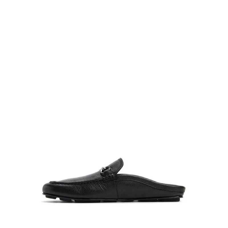 Steadfast Slip Ons - Black Slip-on Slippers With Rubber Sole