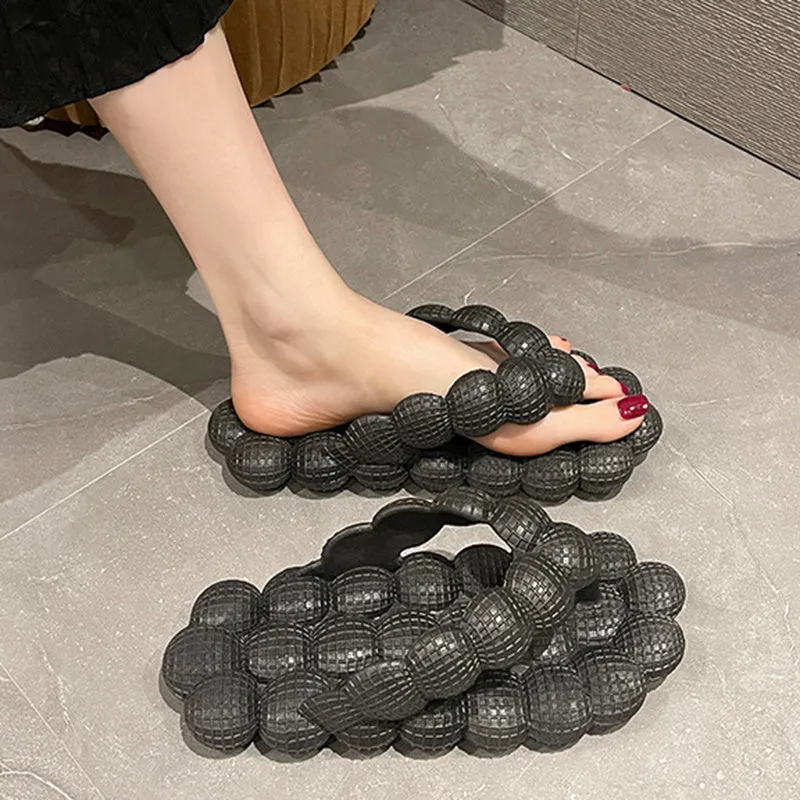 Bubble Slippers Summer Flip-flops Women Indoor Outdoor Flat Sandals Beach Shoes Ortholite Flip Flops