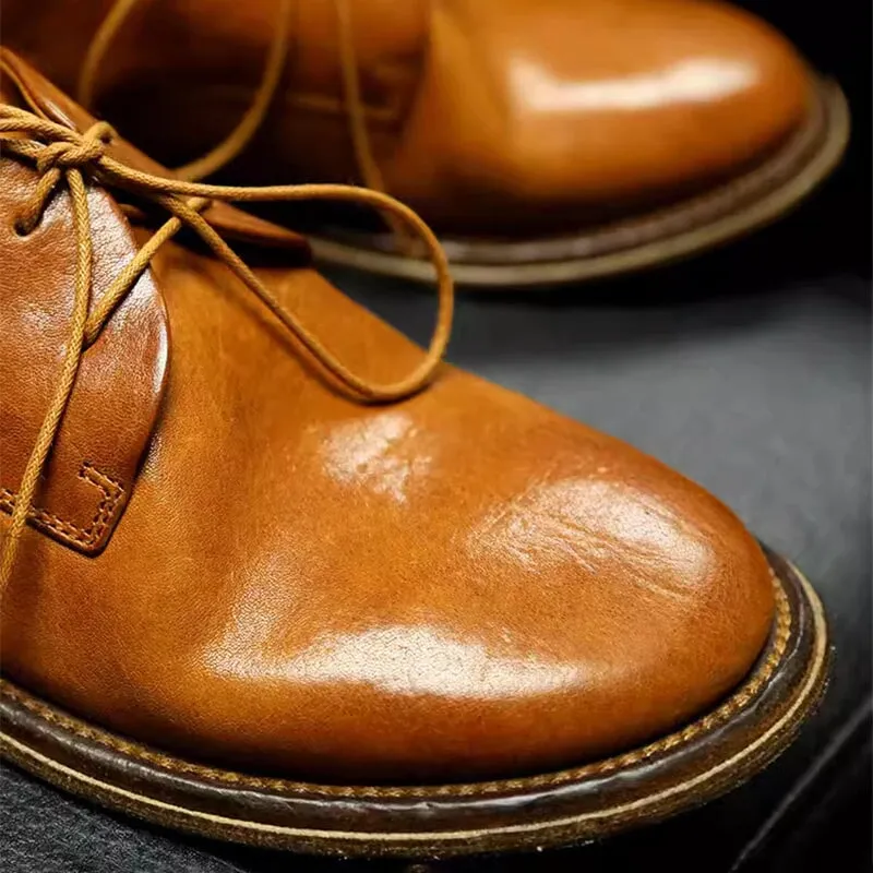 Zerogrand Remastered Wingtip Unlined Oxford Round Toe Derby Shoes For Women Goodyear Horse Leather Lace Up Oxfords in Brown/Red/Grey