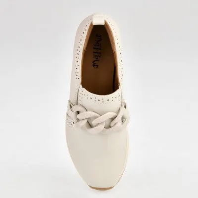 Slip On Professional Shoes New - Mad Love Women's Faux Leather Slip On Casual Platform Loafers Memory Foam