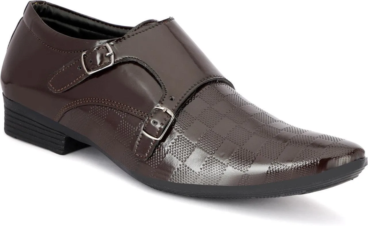 Buxton Monk Strap Formal Slip On Office and Party Wear Shoe for Men. Loafers Prom