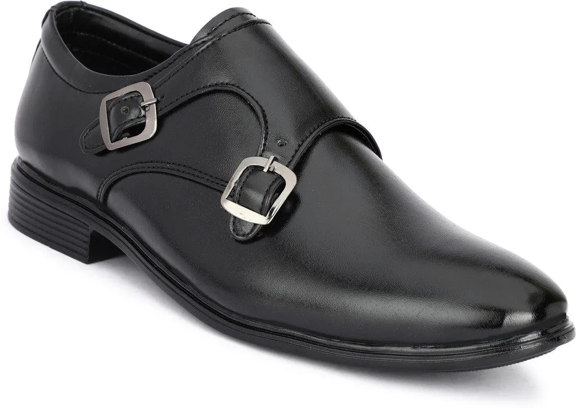 Buxton Monk Strap Formal Slip On Office and Party Wear Shoe for Men Penny Loafers 1950s