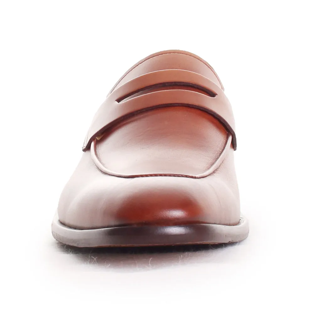 Calfskin Penny Loafers Slip On Platform Sneakers