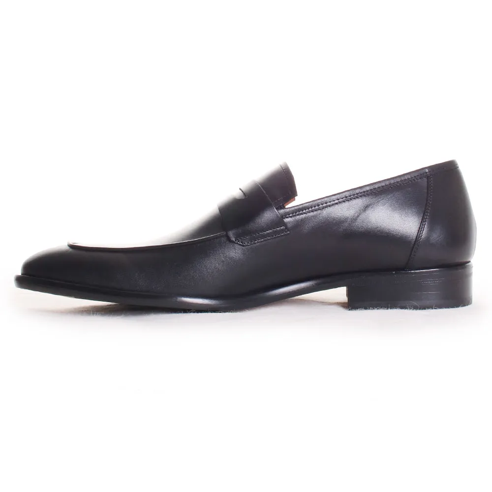 Cowhide Slip On Shoes Calfskin Penny Loafers