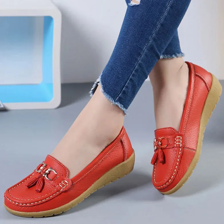 Italian Penny Loafers Cassia - Stylish Low-Heeled Sneakers for Women