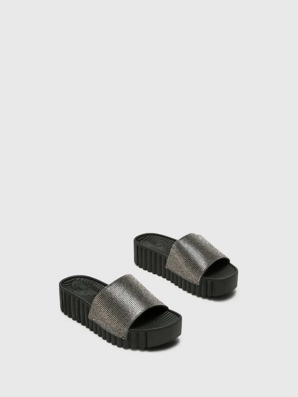 Flip Flops In The Rain Black Appliqus Flip-Flops