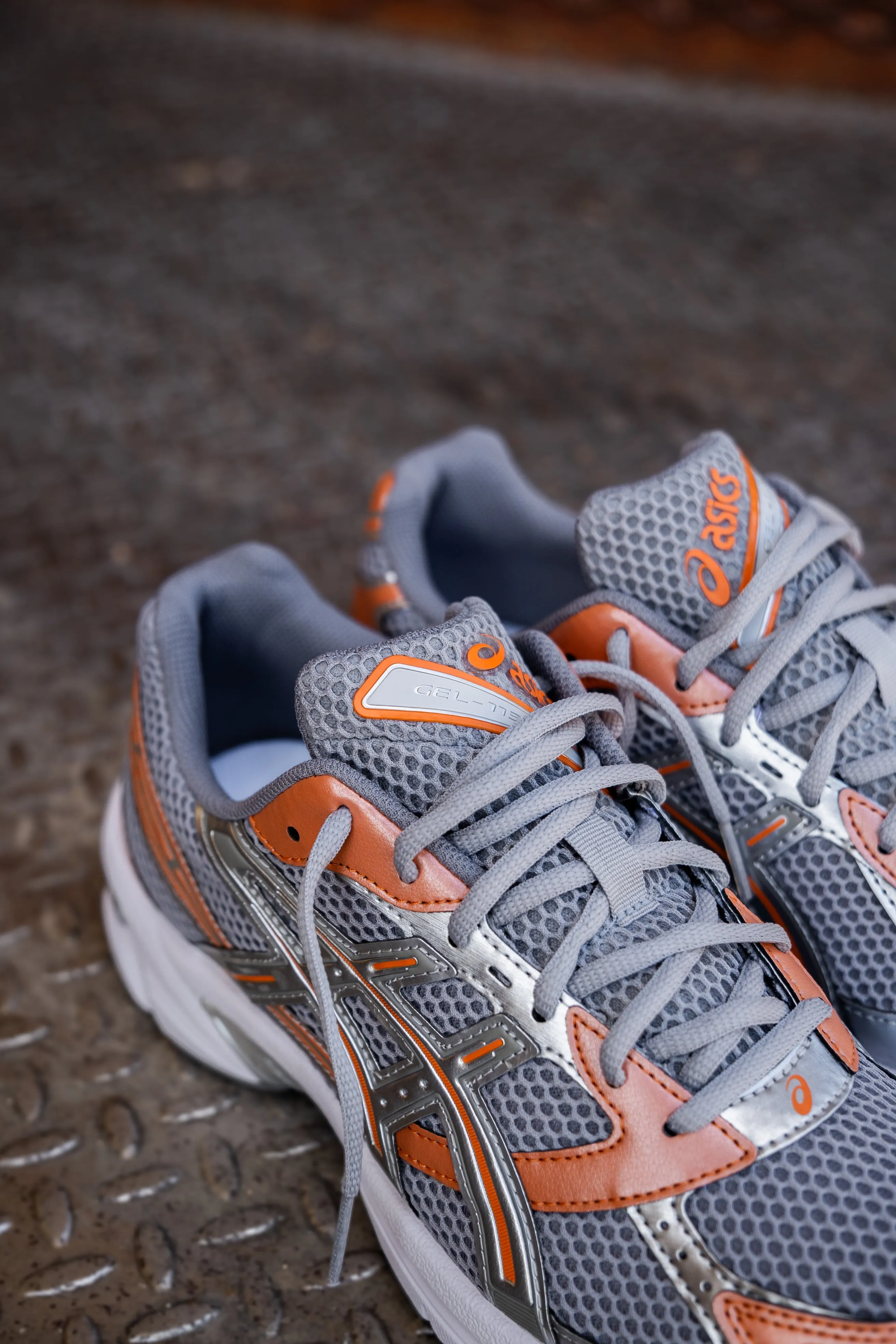 Mens Asics Gel-1130 (Cement Grey/Rust Orange) Asics Shoes For Long Distance Running