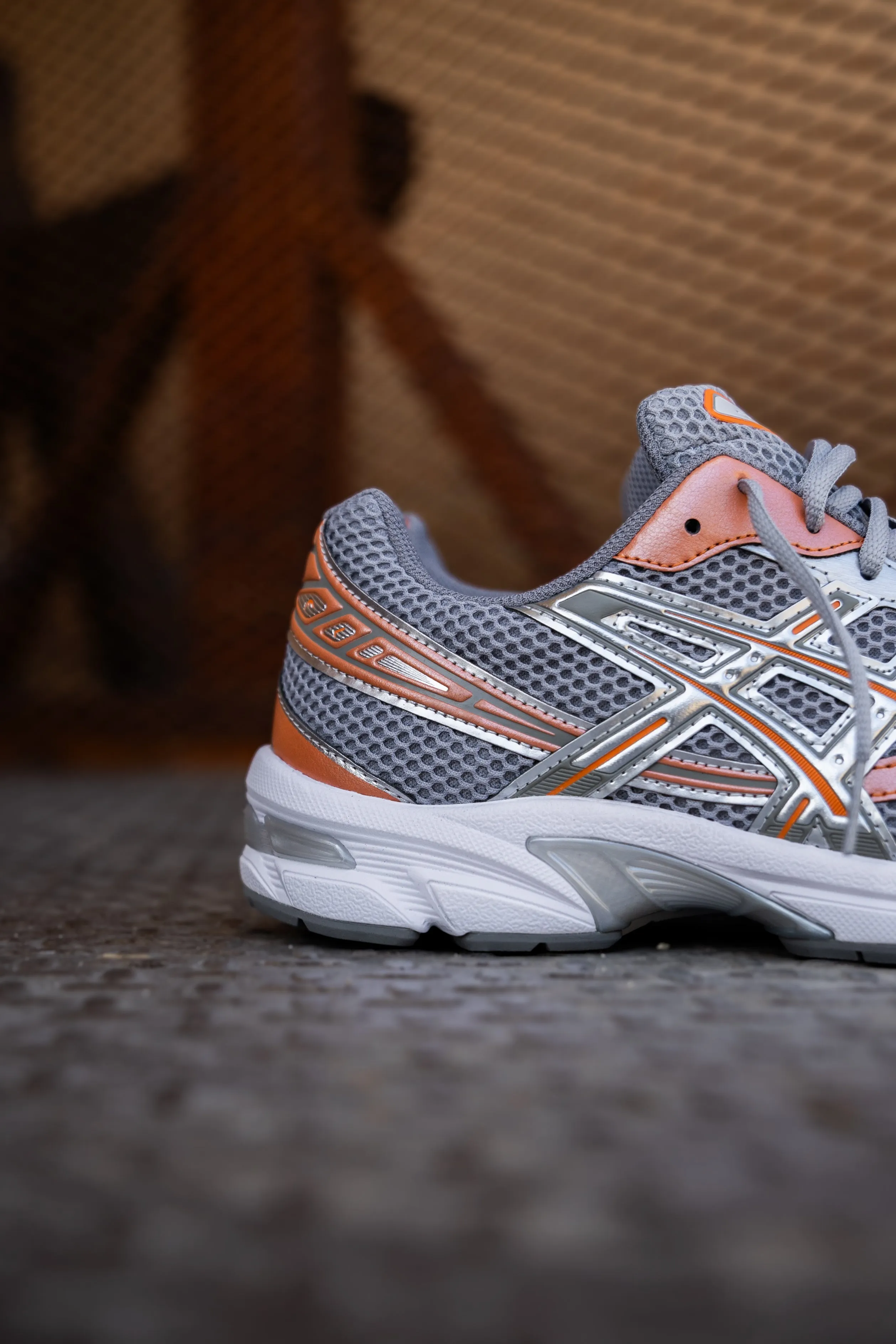 Mens Asics Gel-1130 (Cement Grey/Rust Orange) Asics Wrestling Shoes Academy