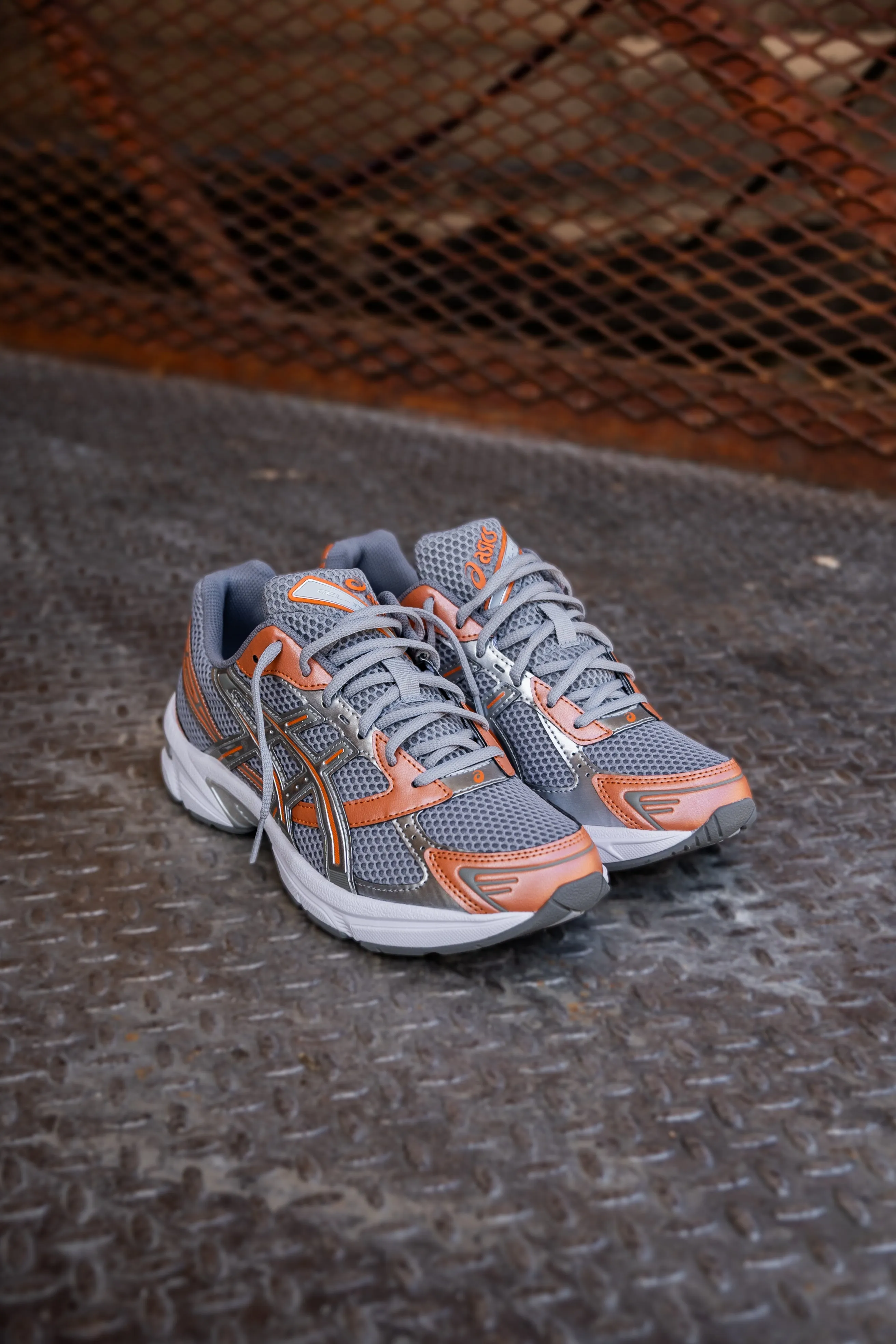 Mens Asics Gel-1130 (Cement Grey/Rust Orange) Asics Weight Lifting Shoes