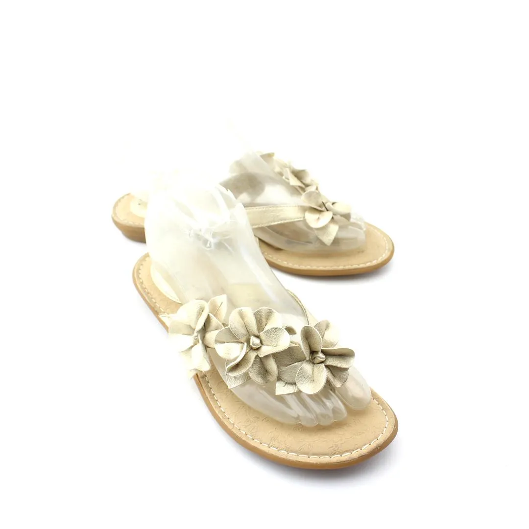 Hermes Slide Sandals B.O.C FLORAL GOLD SHIMMER