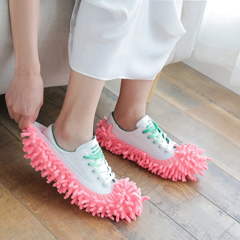 Multifunctional Mop Slippers Dust Removal Lazy Shoe Cover Cleaning Tools Versace Slippers