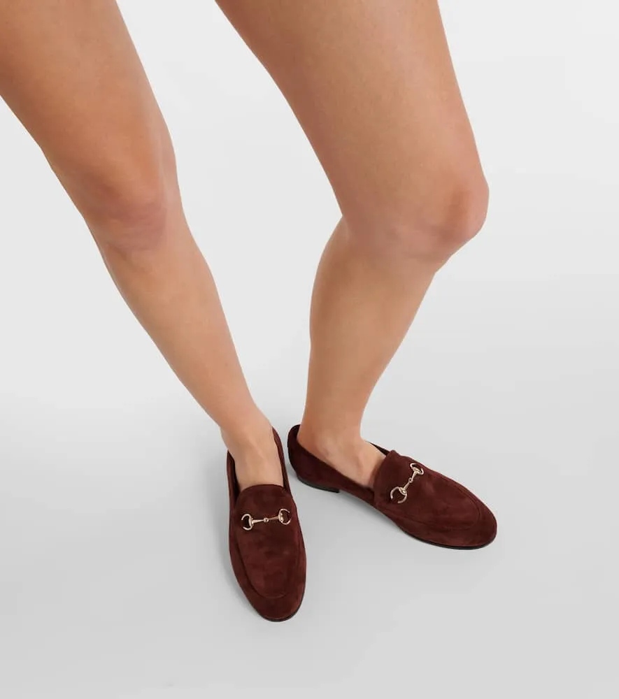 Python Skin Loafers Gucci Gucci Jordaan Horsebit suede loafers