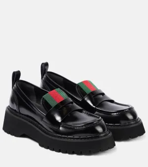 Gucci Web Stripe leather loafers G.h. Bass Weejuns Loafers