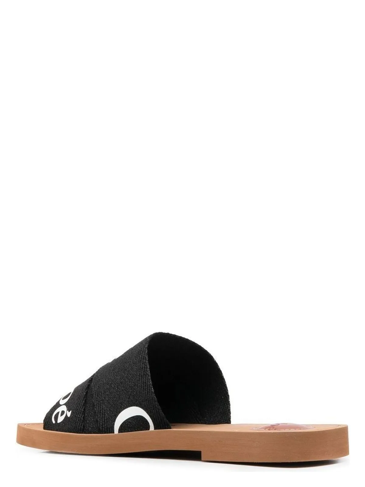 CHLO WOODY OPEN-TOE SANDALS Rhinestone Flat Sandals