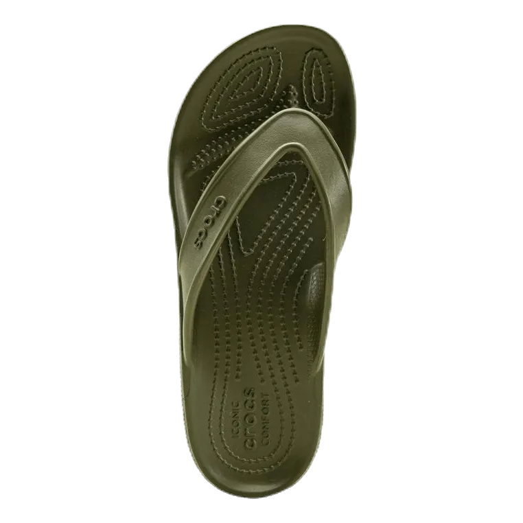 Classic II Flip Green Flip Flops With Cloth Straps