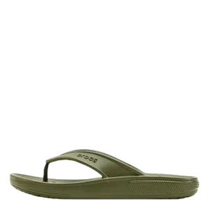 Classic II Flip Green Sheepskin Lined Flip Flops