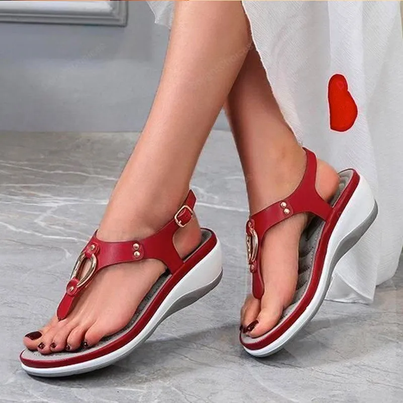Summer Beach Solid Color Flip Flops For Women Clip Toe Ladies Shoes Traditional Chinese Flip Flops