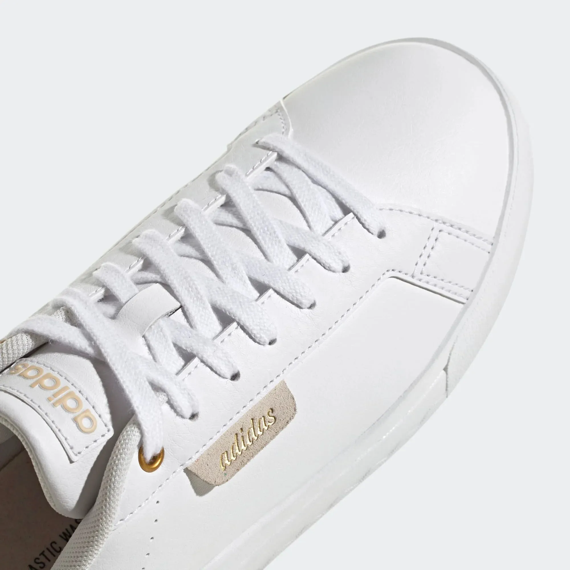 Adidas Gazelle Shoe Laces - Adidas Womans White Court Silk Shoes - (GY9255) - CRT - R2L13 - L/P