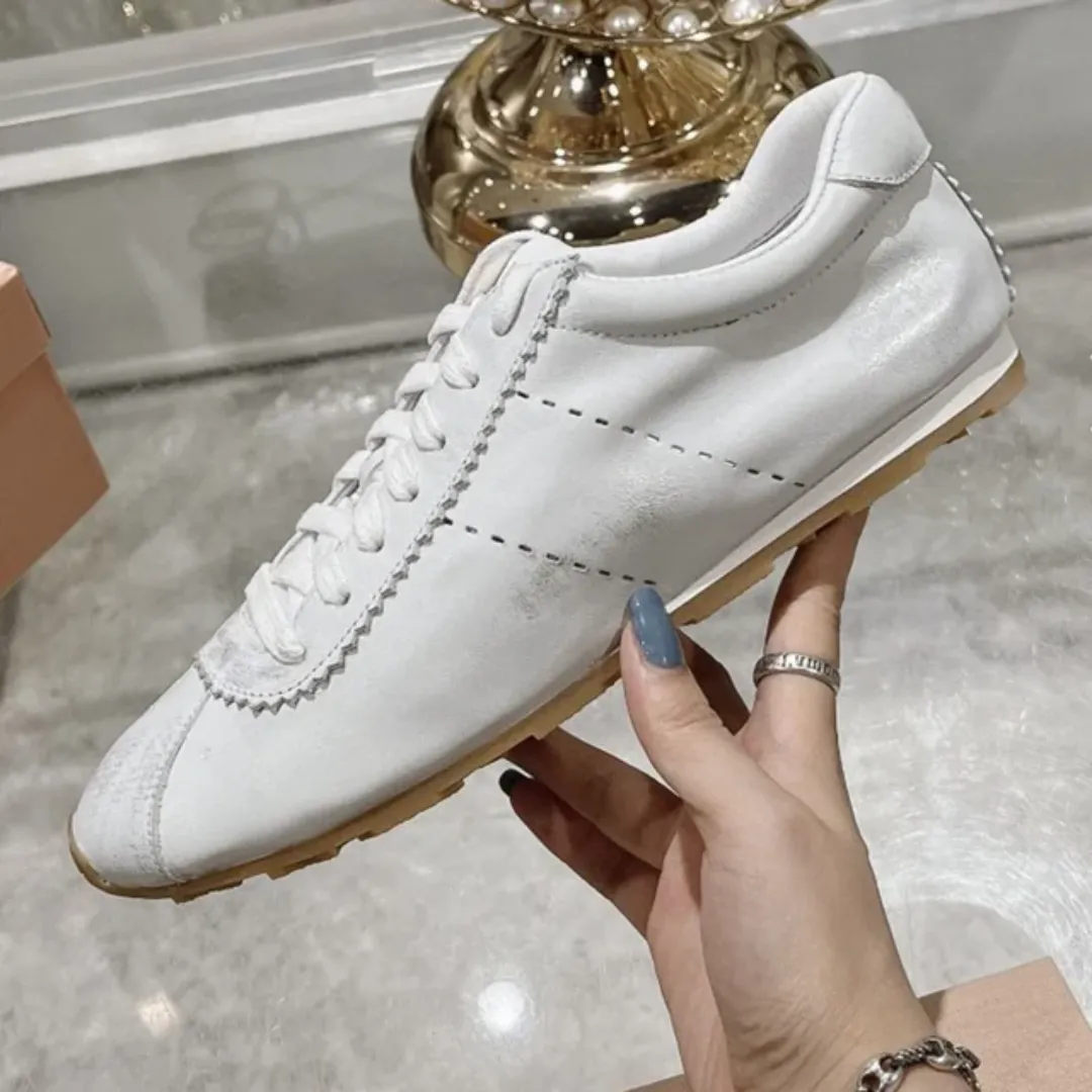 Clementine - Elegant Lace-Up Sneakers for Women Army Sneakers