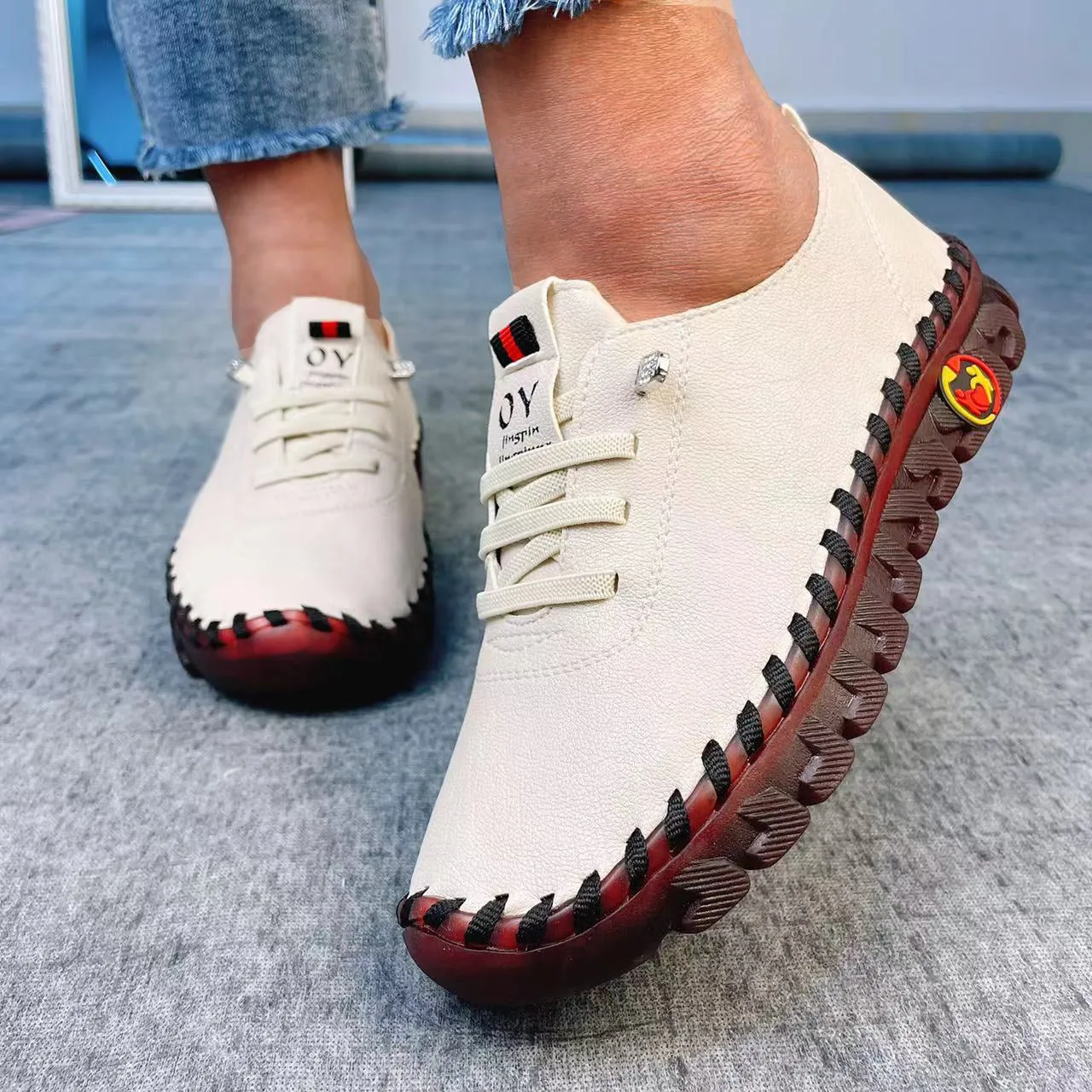 Fallo Dress Lace-up Almond Toe Oxfords Comelyy Comfortable Casual Loafers Casual Shoes LF46