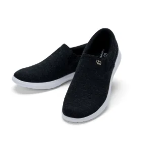 Men's Slip-Ons Black/White Velvet Slip On