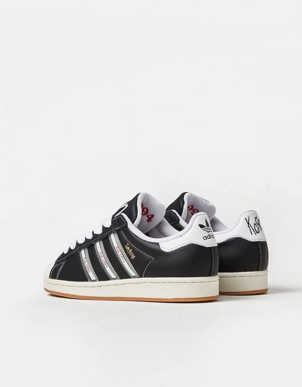 Adidas Neo Tennis Shoes adidas x Korn Superstar Shoes - Core Black/Translucent/Better Scarlet