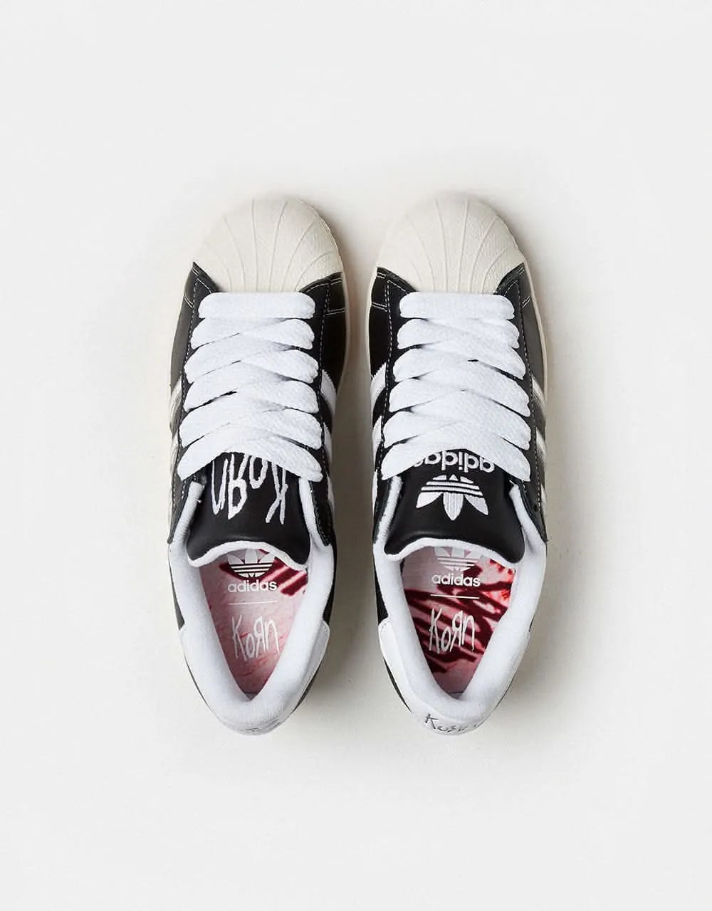 Adidas Sm 2 Shoes adidas x Korn Superstar Shoes - Core Black/Translucent/Better Scarlet
