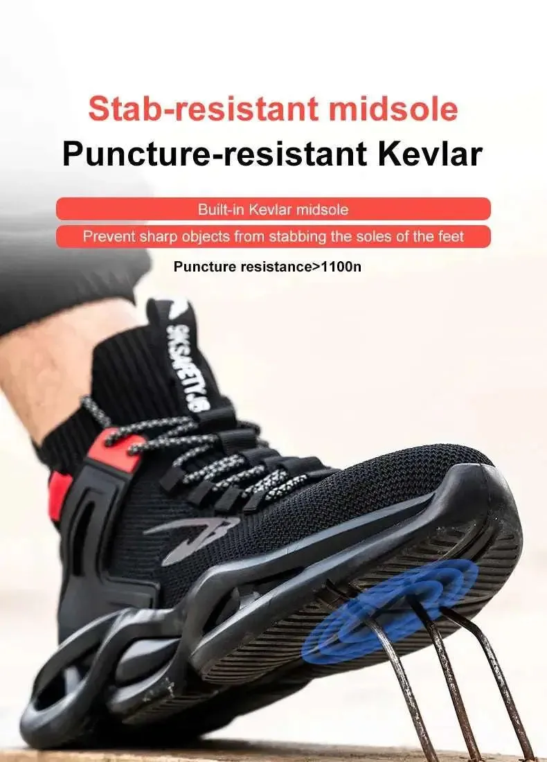 Albuquerque Waterproof Western Work Boots Breathable Steel Toe Safety Sneakers  Lightweight, Puncture-Resistant Work Shoes