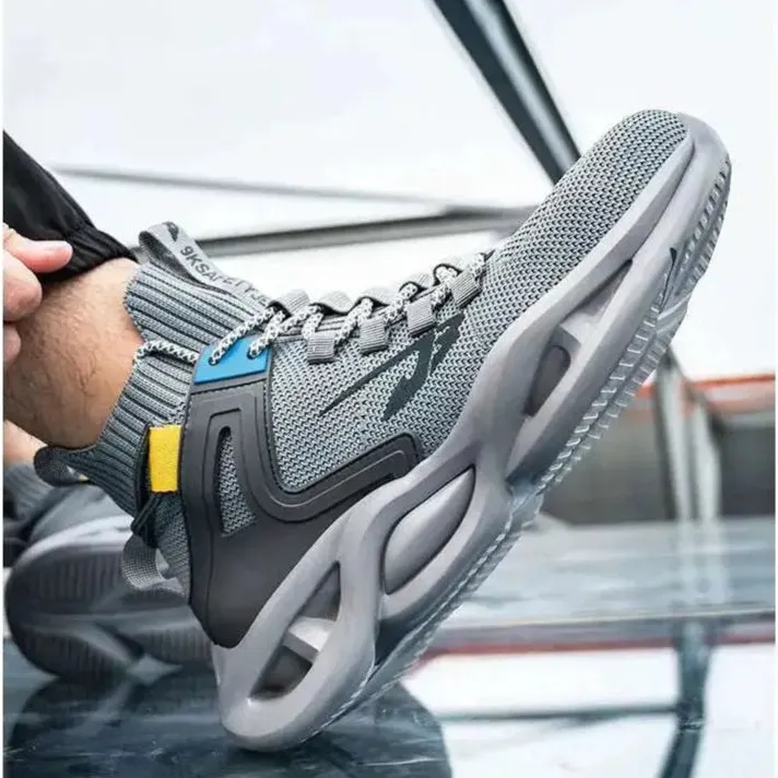 Kevlar Toe Work Boots Breathable Steel Toe Safety Sneakers  Lightweight, Puncture-Resistant Work Shoes