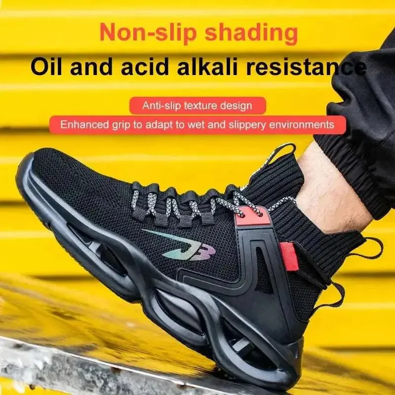 Work Boots Amazon Breathable Steel Toe Safety Sneakers  Lightweight, Puncture-Resistant Work Shoes