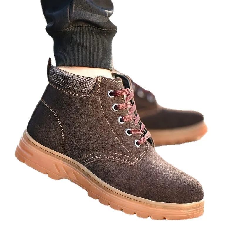 Men's Steel Toe Cap Safety Shoes - Protective Work, Hiking, and Trainer Boots Work Boots Shock Shield