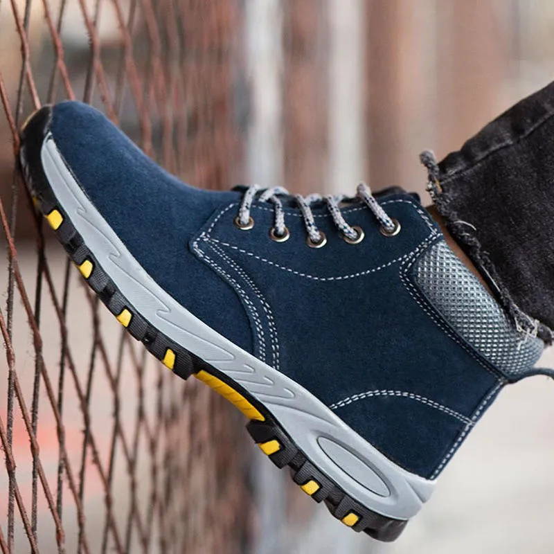 Boots Works Men's Steel Toe Cap Safety Shoes - Protective Work, Hiking, and Trainer Boots
