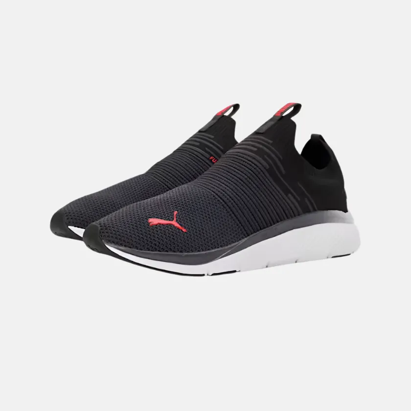 Puma Character Shoes Puma Softride Pro Echo Men's Slip-On Walking Shoes -Galactic Gray/For All Time Red/Black