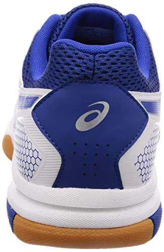 ASICS Men Gel-Rocket 8 White/Illusion Blue Badminton Shoes-6 UK/India (40 EU) (7 US) (B706Y.124) Asics Running Shoes 2023